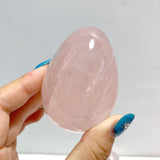 24 Pieces Six Star Line Rose Quartz Eggs With Rainbow
