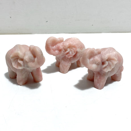 Pink Opal Elephant Carving Wholesale