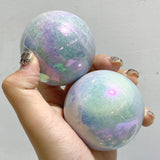 24 Pieces Aura Blue Calcite Spheres