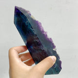 6 Pieces Rainbow Fluorite Raw Side Four-sided Tower Point