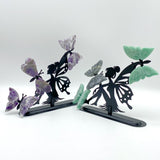 Mixed Materials Butterfly Wing Carving With Butterfly Fairy Stand Wholesale
