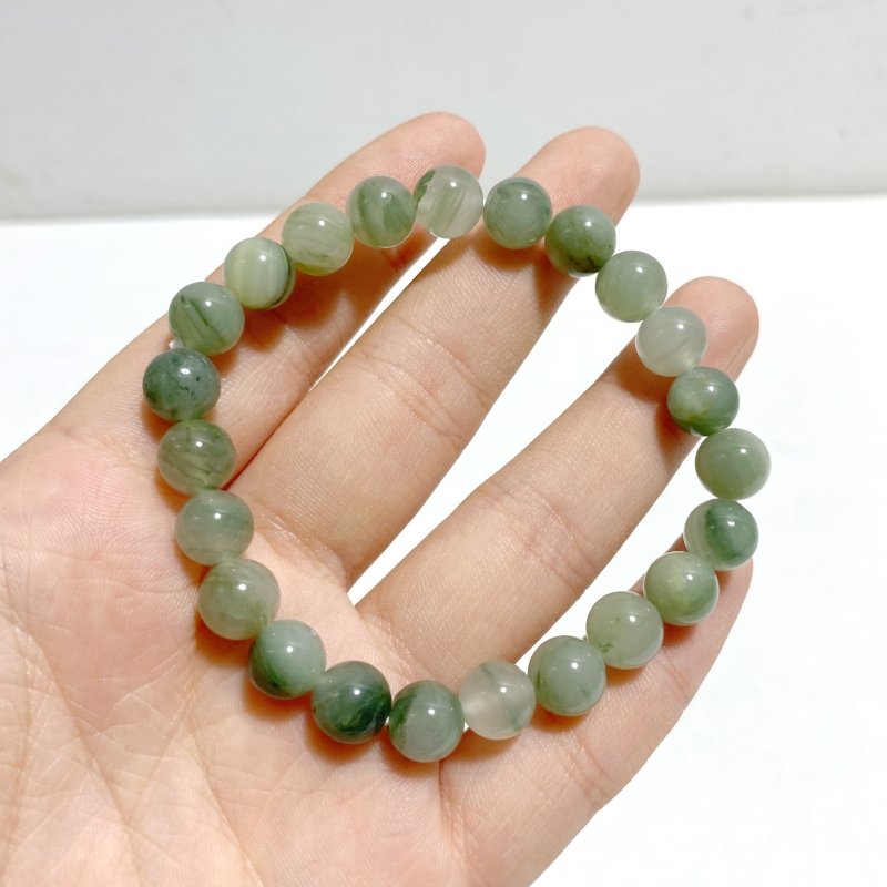 8mm Green Agate Bracelet Wholesale - Wholesale Crystals