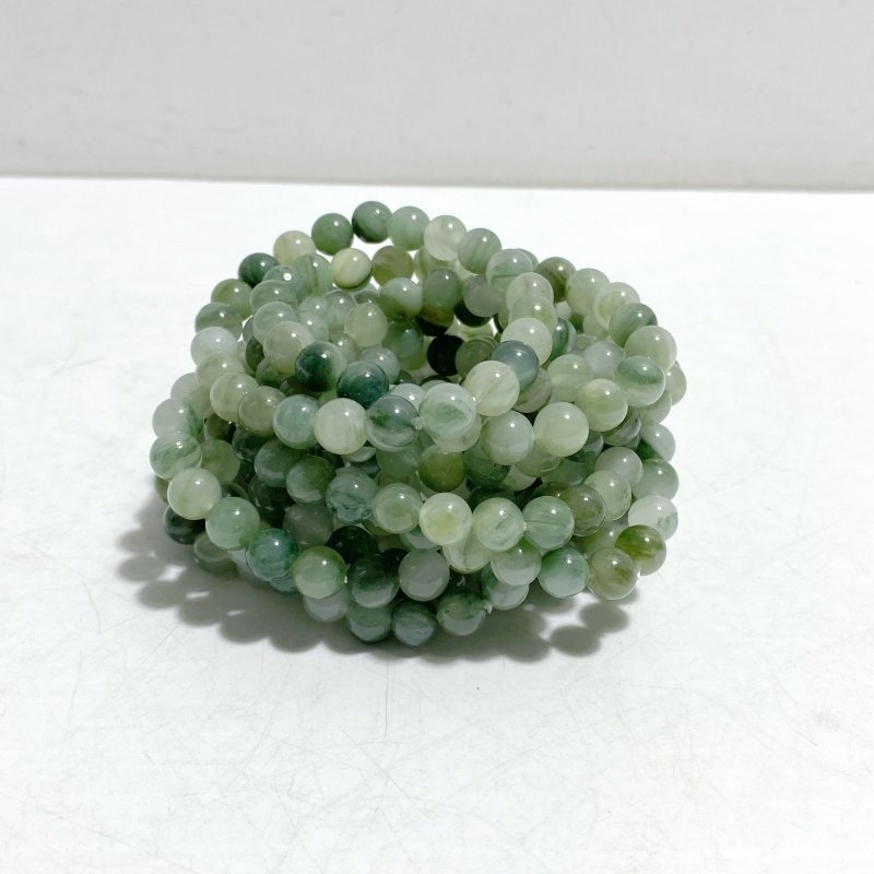 8mm Green Agate Bracelet Wholesale - Wholesale Crystals