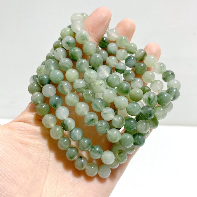 8mm Green Agate Bracelet Wholesale - Wholesale Crystals