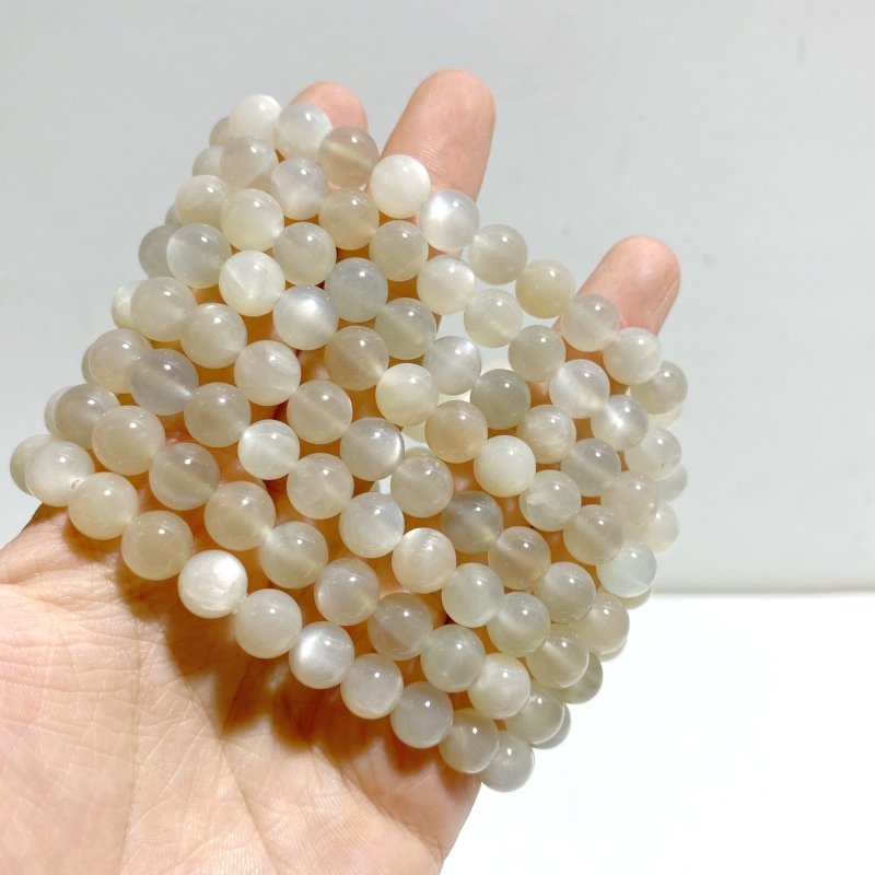 8mm Moonstone Bracelet Wholesale - Wholesale Crystals