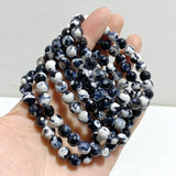 8mm Multi - faceted Black Orca Agate Bracelet Wholesale - Wholesale Crystals
