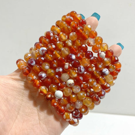 8mm Red Agate Bracelet Wholesale - Wholesale Crystals