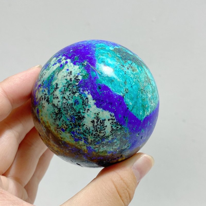9 Pieces Azurite Mixed Malachite Spheres 1 -Wholesale Crystals