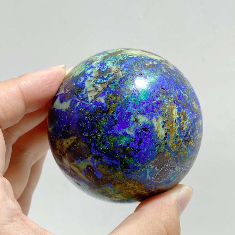 9 Pieces Azurite Mixed Malachite Spheres 1 -Wholesale Crystals
