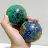 9 Pieces Azurite Mixed Malachite Spheres 1 -Wholesale Crystals