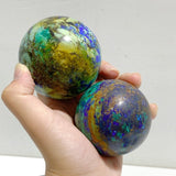 9 Pieces Azurite Mixed Malachite Spheres 1 -Wholesale Crystals