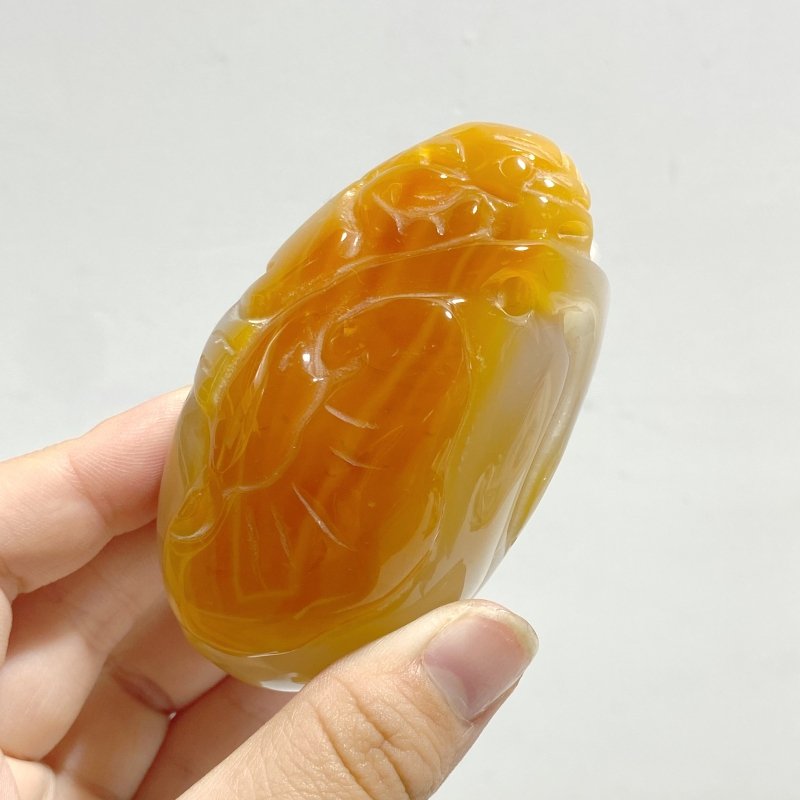 9 Pieces Beautiful Agate Tiger Carving - Wholesale Crystals