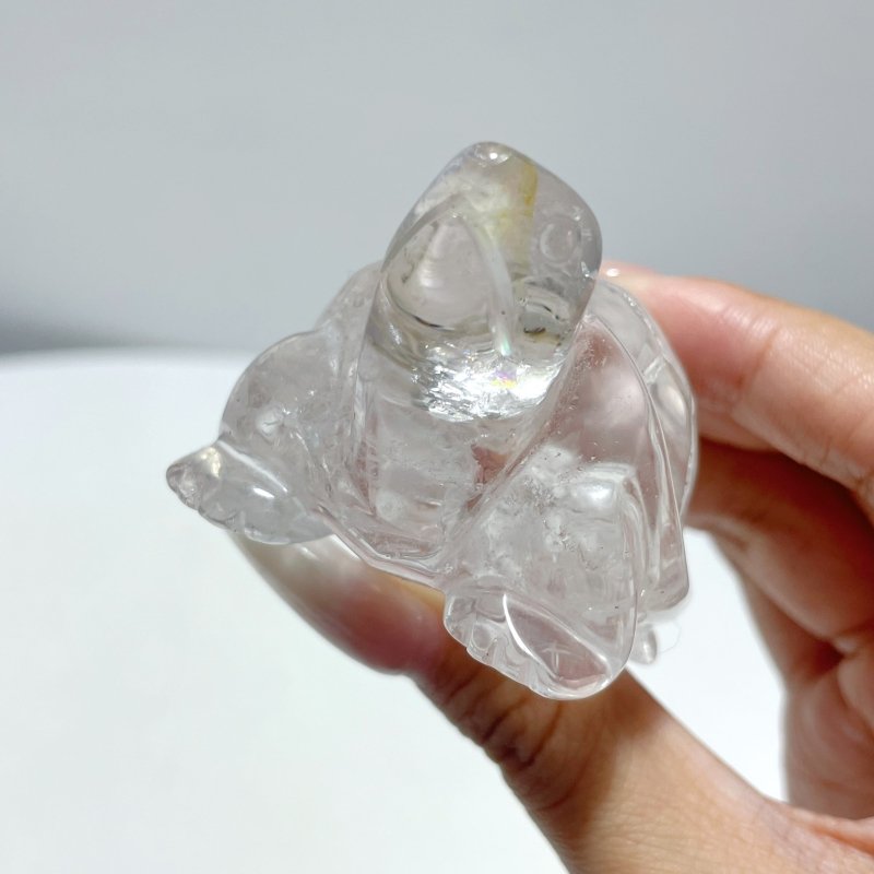 9 Pieces Clear Quartz Turtle Carving - Wholesale Crystals