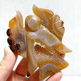 9 Pieces Geode Agate Druzy Angel Carving - Wholesale Crystals
