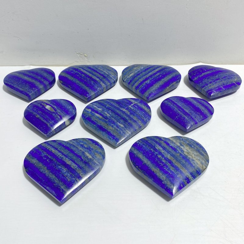 9 Pieces Large Lapis Lazuli Heart -Wholesale Crystals