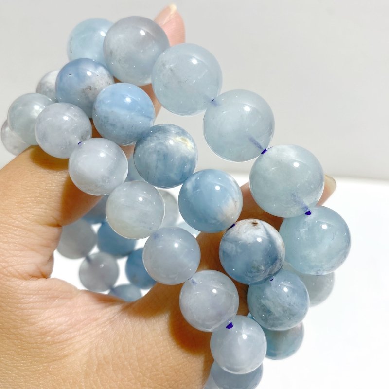9 Pieces Normal Quality Aquamarine Bracelets -Wholesale Crystals