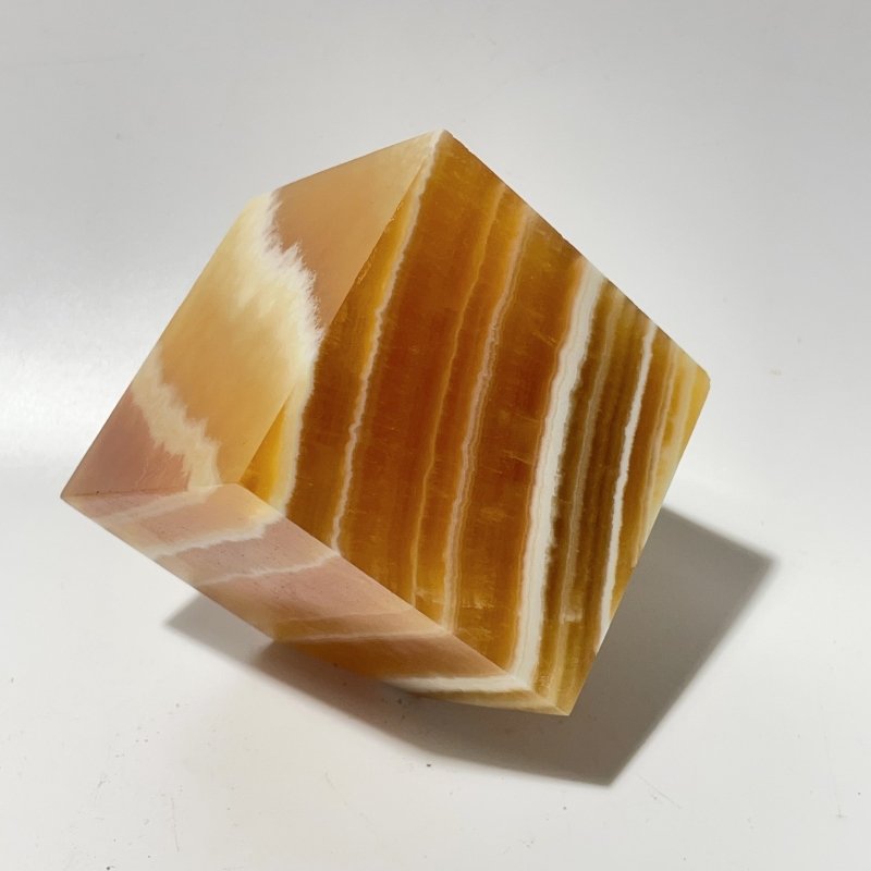 9 Pieces Stripe Yellow Calcite Stand Cube - Wholesale Crystals