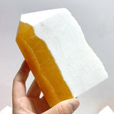 9 Pieces Yellow Calcite Points Raw Side - Wholesale Crystals