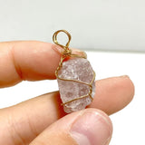 9 Types Raw Stone Crystal Pendants Wholesale Rose Quartz Chevron Amethyst Sunstone - Wholesale Crystals