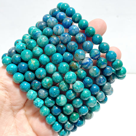 14 Pieces 8mm Chrysocolla Bracelets