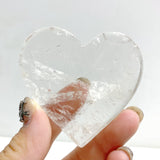 Unique Clear Quartz Heart Wing Carving With Stand