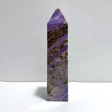 Unique Large Charoite Four-sided Tower For Collection #A03