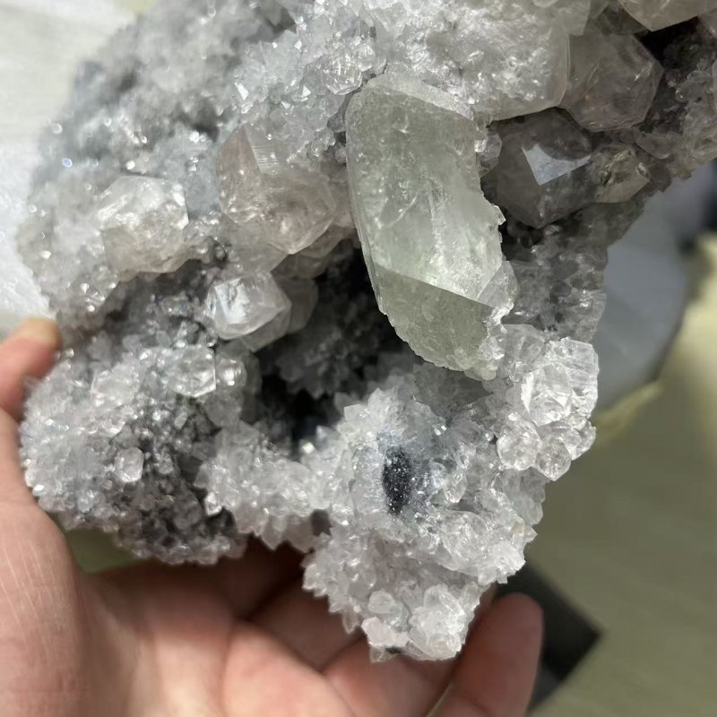 9.4KG Clear Quartz Cluster Mixed Apophyllite Mineral Specimen (Sea Freight Only) -Wholesale Crystals