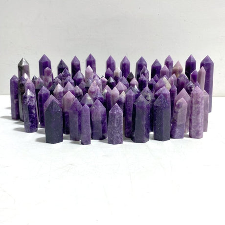 95 Pieces Lepidolite Tower Point - Wholesale Crystals