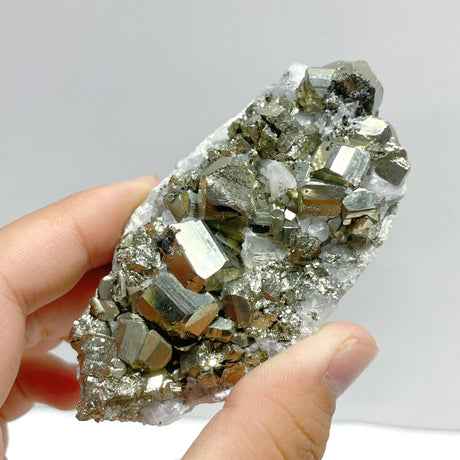 11 Pieces Pyrite Mixed Clear Quartz Cluster Specimen For Collection