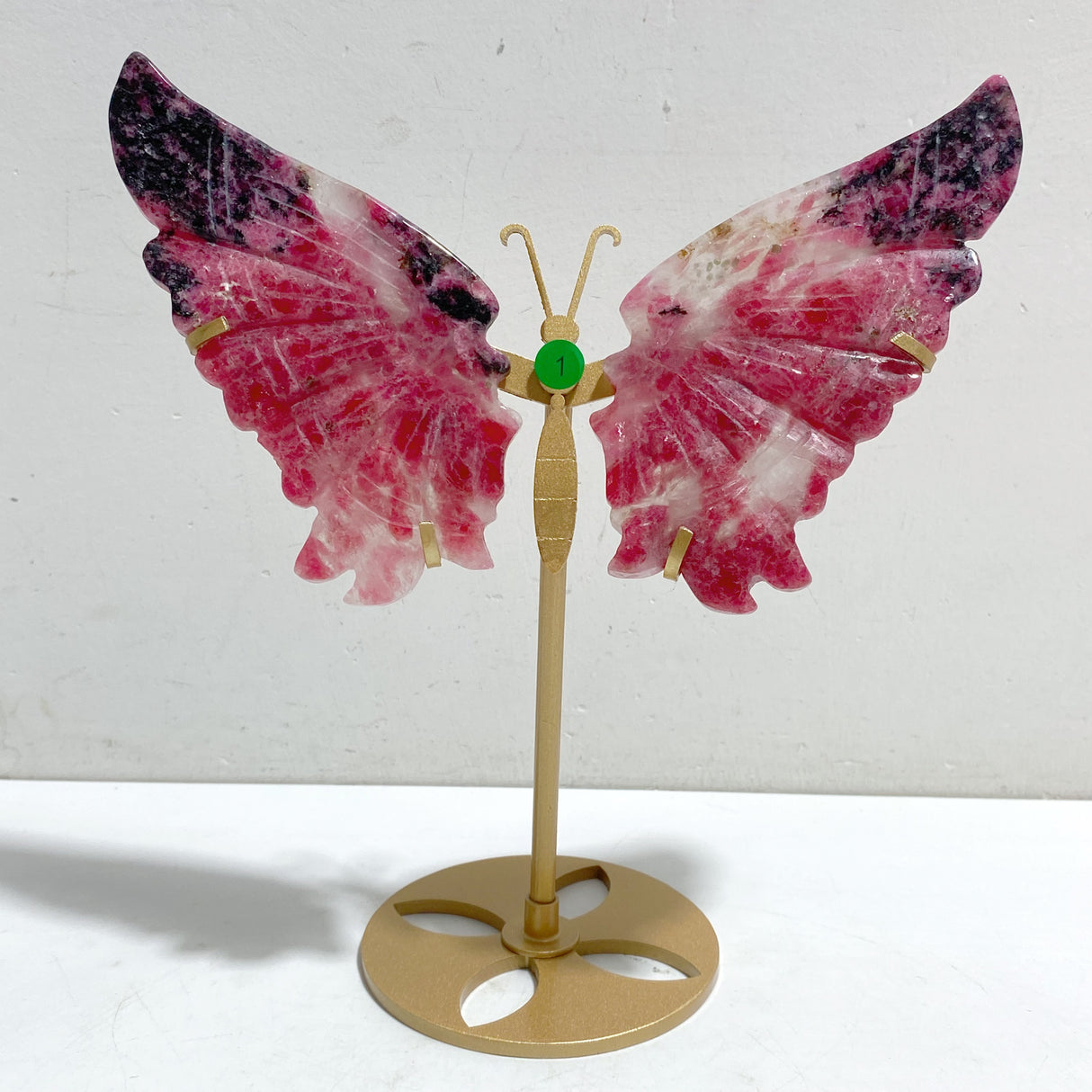 Rhodonite Mixed Quartz Butterfly Wing With Stand Wholesale (No.1-6)
