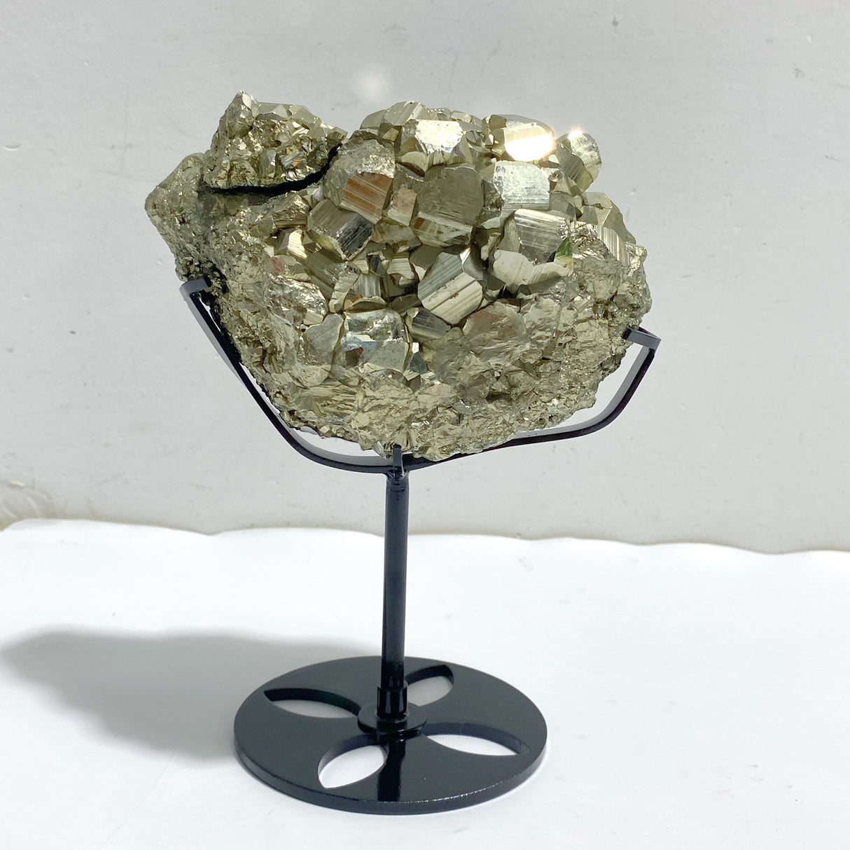 Natural Pyrite Mineral Specimen With Stand #A4