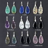 KS1691 - Cut Faceted Diamond Shape Crystal Pendant