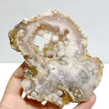 2 Pairs Geode Druzy Sakura Flower Agate Butterfly Wing With Stand