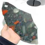 2 Pairs Africa Blood Stone Butterfly Wing Carving With Stand