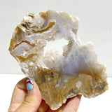 2 Pairs Geode Druzy Sakura Flower Agate Butterfly Wing With Stand