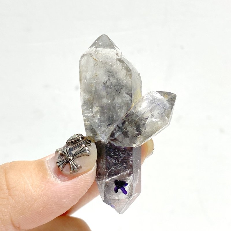 A83 Enhydro Quartz Point With Rainbow -Wholesale Crystals