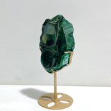 Unique Malachite Raw Bottom With Stand