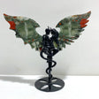 Africa Blood Stone Demon And Angel Wing Carving With Stand - Wholesale Crystals