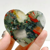 Africa Blood Stone Heart Wing Carving With Stand -Wholesale Crystals