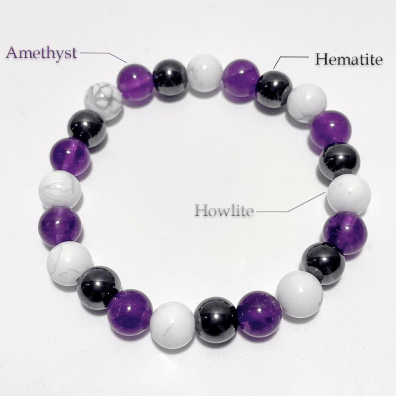 Amethyst Hematite Howlite Bracelet Wholesale - Wholesale Crystals