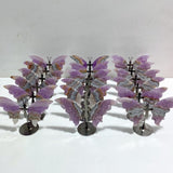 Amethyst Mixed Stripe Agate Butterfly Wing Carving With Stand Wholesale -Wholesale Crystals