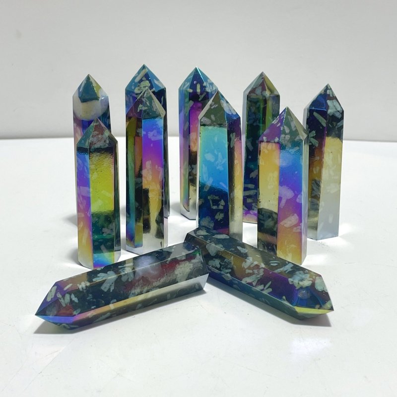 Aura Chrysanthemum Stone Tower Point Wholesale - Wholesale Crystals