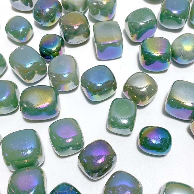 Aura Green Aventurine Tumbled Wholesale - Wholesale Crystals