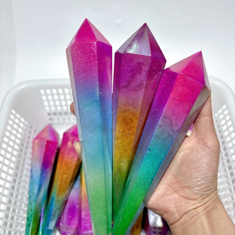 Aura Pink Opal Scepter Magic Wand Wholesale -Wholesale Crystals