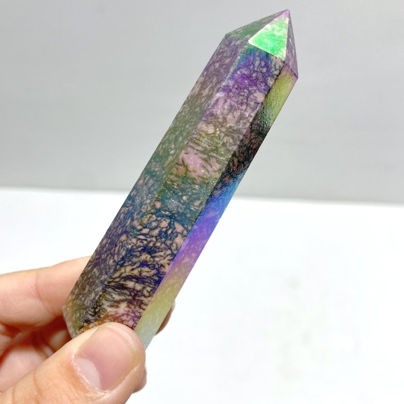 Aura Rhodonite Tower Wholesale - Wholesale Crystals