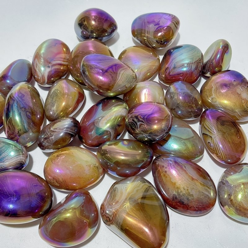 Aura Silk Agate Palm Stone Free Form Wholesale -Wholesale Crystals
