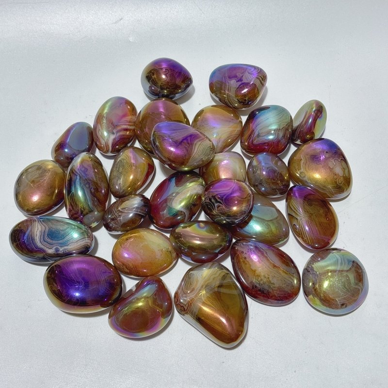 Aura Silk Agate Palm Stone Free Form Wholesale -Wholesale Crystals