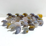 27 Pieces Geode Druzy Agate Eagle Carving
