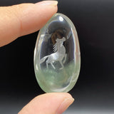 2 Pieces Horse Garden Quartz Inner Scene Carving