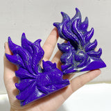 7 Pieces Lapis Lazuli Nine-tailed Fox Carving